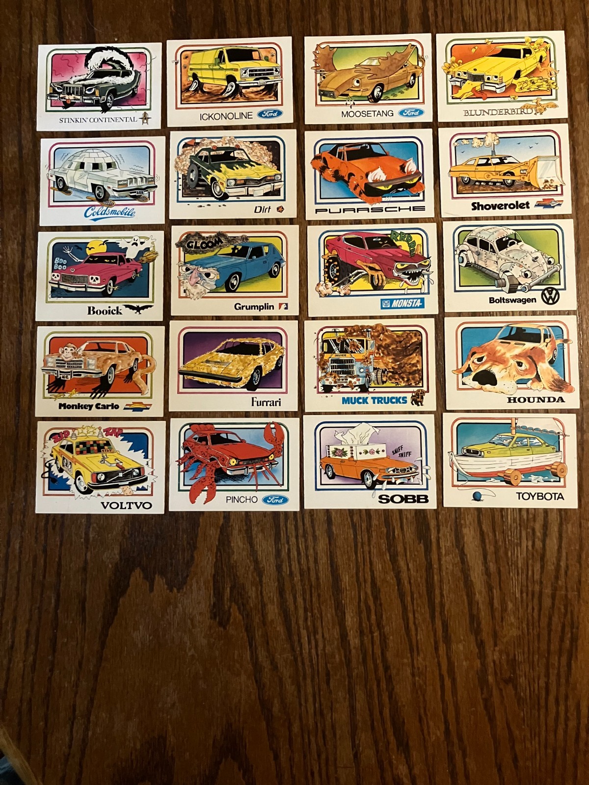KRAZY FUNNY CARS: COMPLETE SET   1976 WONDER BREAD: SCARCE