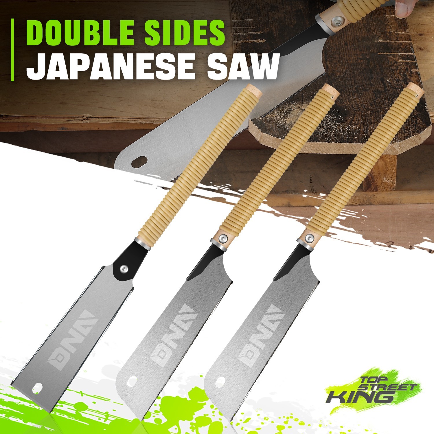 3pc Japanese Saw Tool Set Double Side Pull-cut Hand Saw 9 Inch Blade Woodworking 3pc Japanese Saw Tool Set Double Side Pull-cut Hand Saw 9 Inch Blade Woodworking