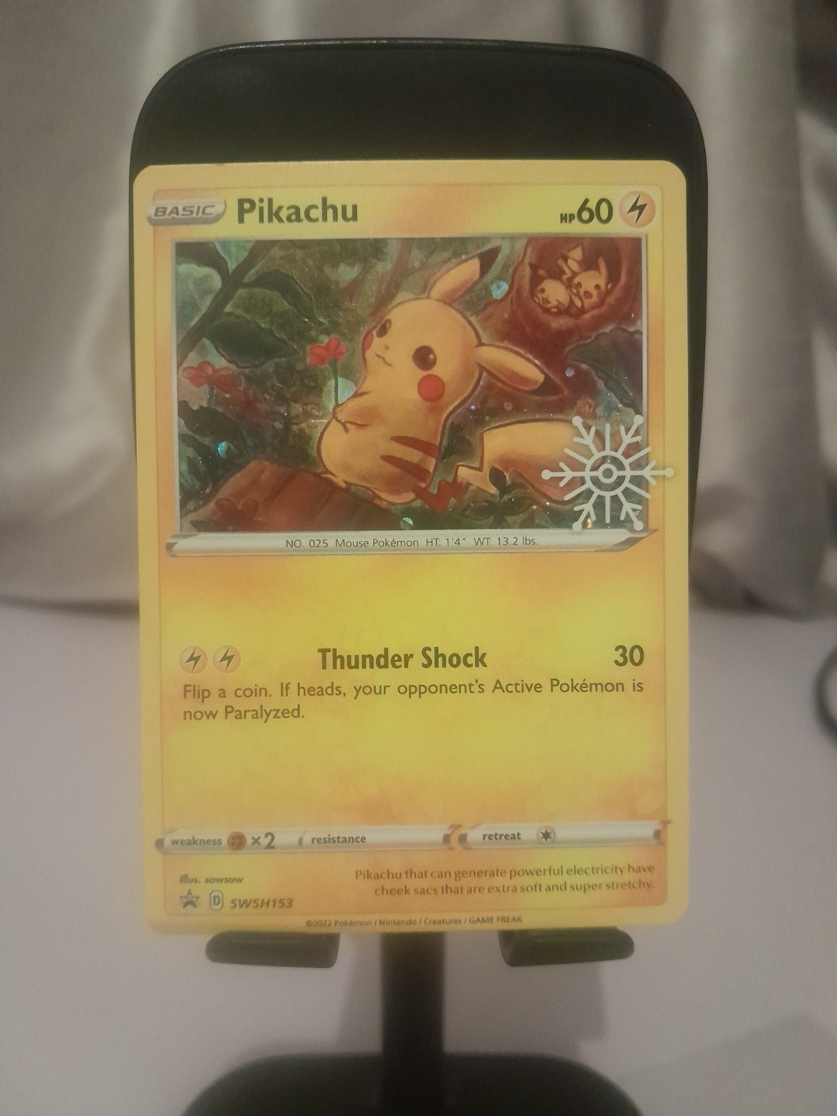 Pokemon Tcg Holiday Calendar - Pikachu SWSH153 - Snowflake Promo