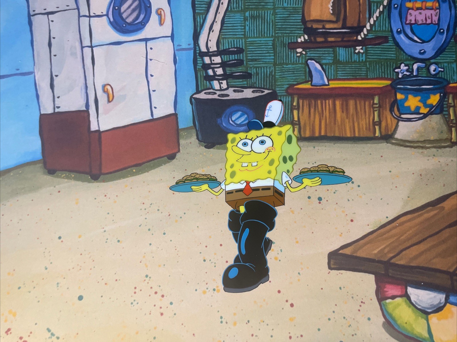 Spongebob Animation Cel Back￼ground Nickelodeon Cartoon Art Cartoon Network I3
