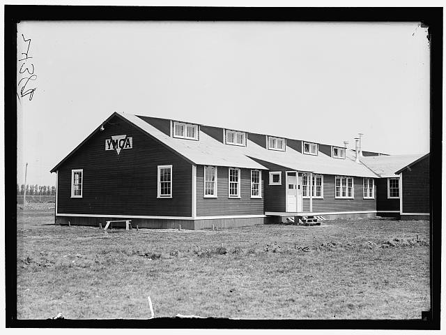 Photo:YMCA Training Camp Buildings 1918 Wooden Barracks Camp Activities