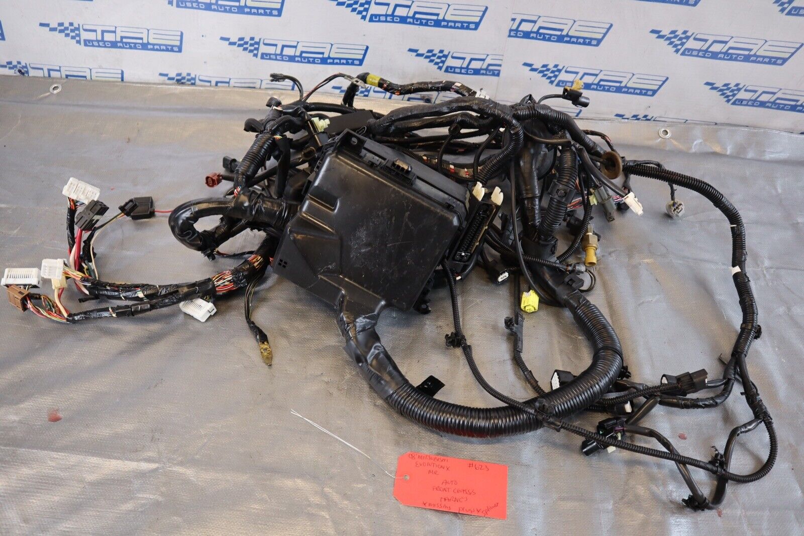 2008 MITSUBISHI EVOLUTION X MR OEM AUTO FRONT CHASSIS HARNESS *MISSING PLUGS*