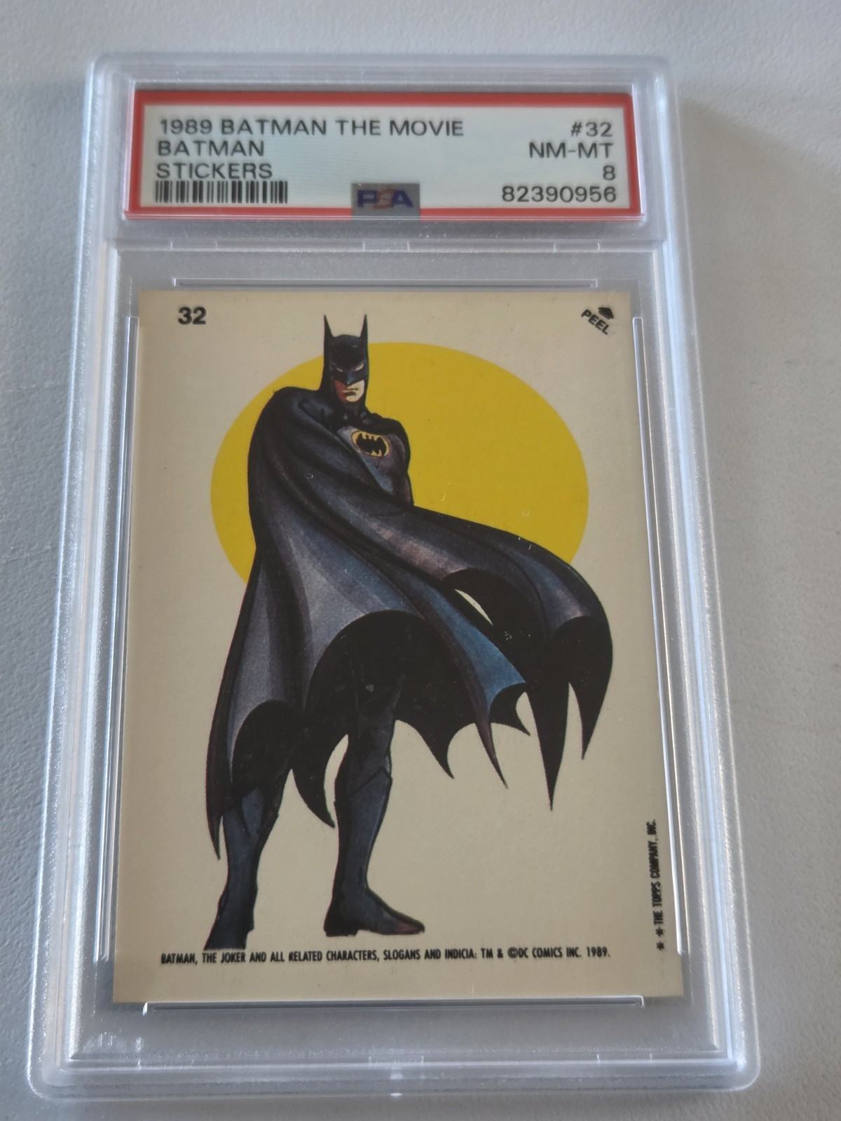 Batman Stickers - 1989 Topps Batman The Movie #32 - PSA 8