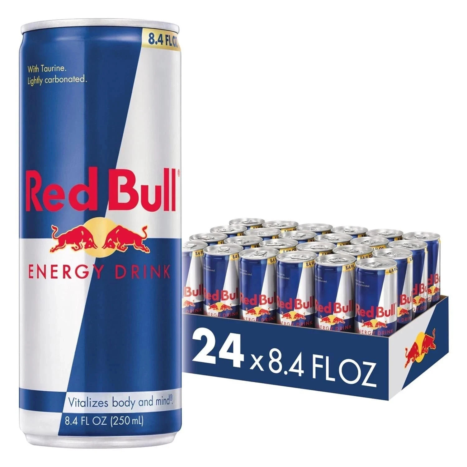 Red Bull Energy Drink with 80mg Caffeine plus Taurine, 8.4 Fl Oz (24 Pack) Cans