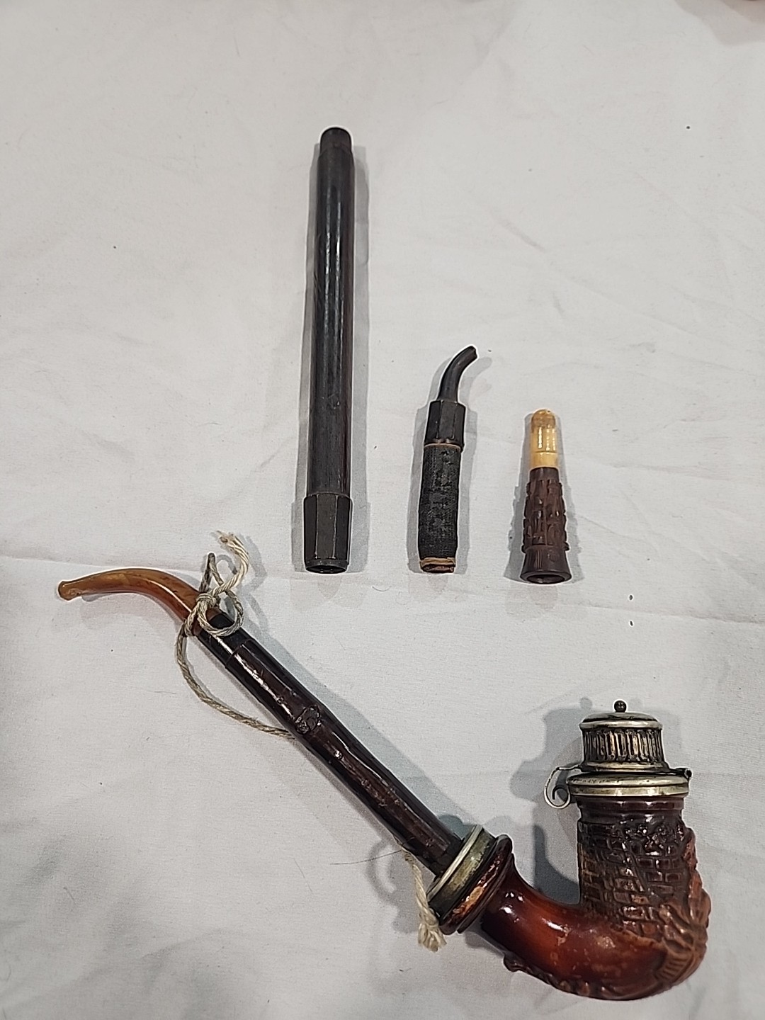 Very Rare Antique 1761 Minstrel Bard Tyrolean Tobacco Pipe