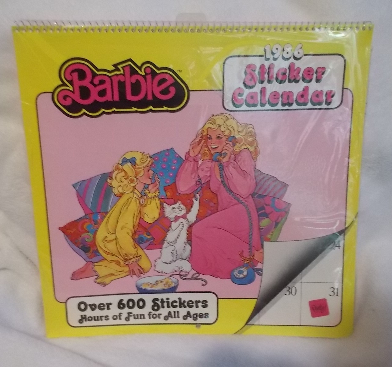 Vintage 1986 Barbie Sticker Calendar Brand New Sealed Mattel Brown & Bigelow