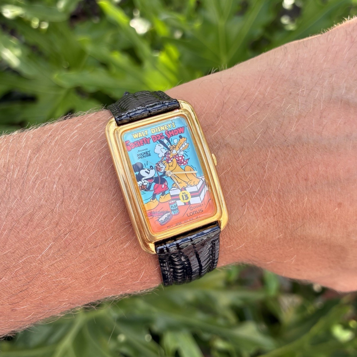 Rare Edition Seiko Lorus Disney Mickey Mouse Men's Tank Wrist Watch