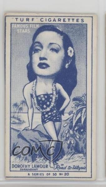 1949 Turf Famous Film Stars Tobacco Dorothy Lamour #20 0n8