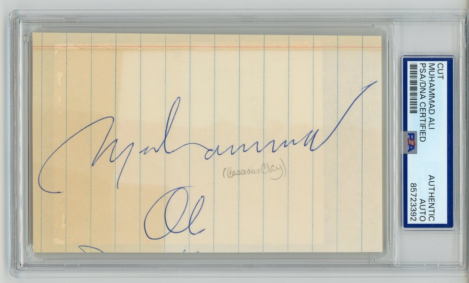 Muhammad Ali ~ Signed Autographed Vintage 1960's In-Person Signature ~ PSA DNA