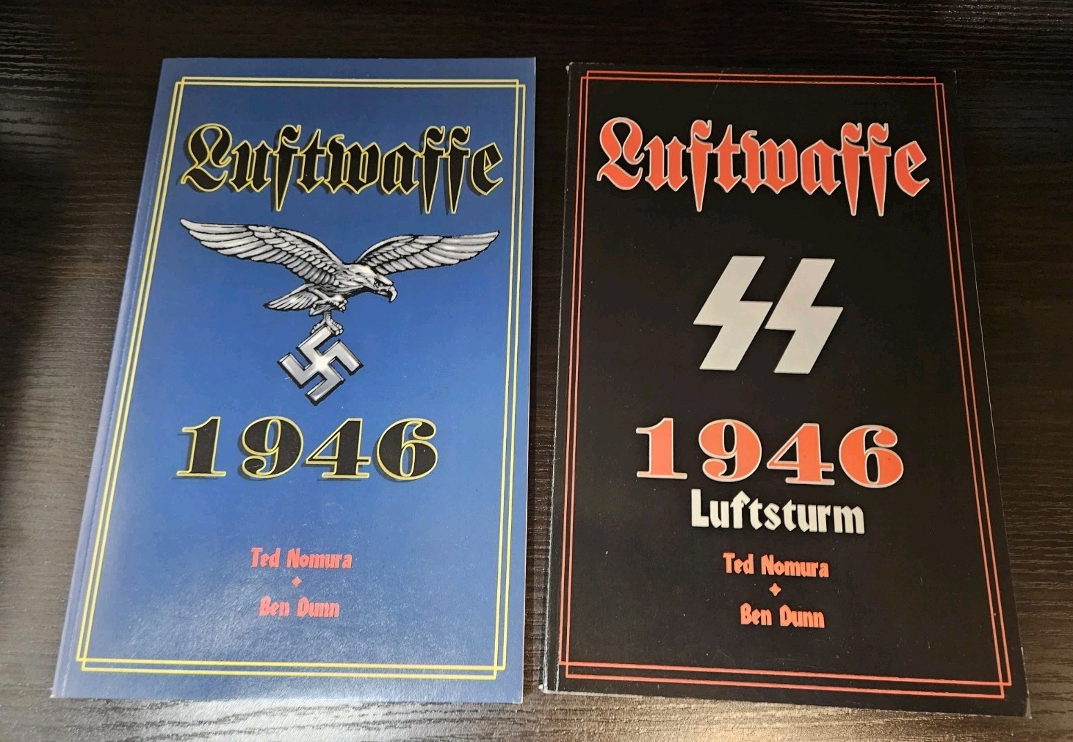 Luftwaffe: 1946, Vol 1: Fires of Faith + Vol 2: Luftstorm Antarctic Press.  1997