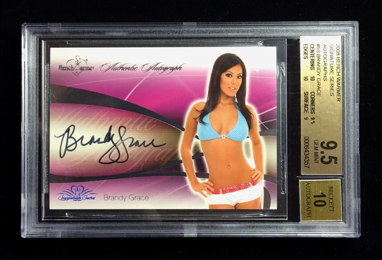 BRANDY GRACE BECKETT BGS 9.5 & 10 AUTOGRAPH BENCHWARMERS SIGNATURE SERIES CARD