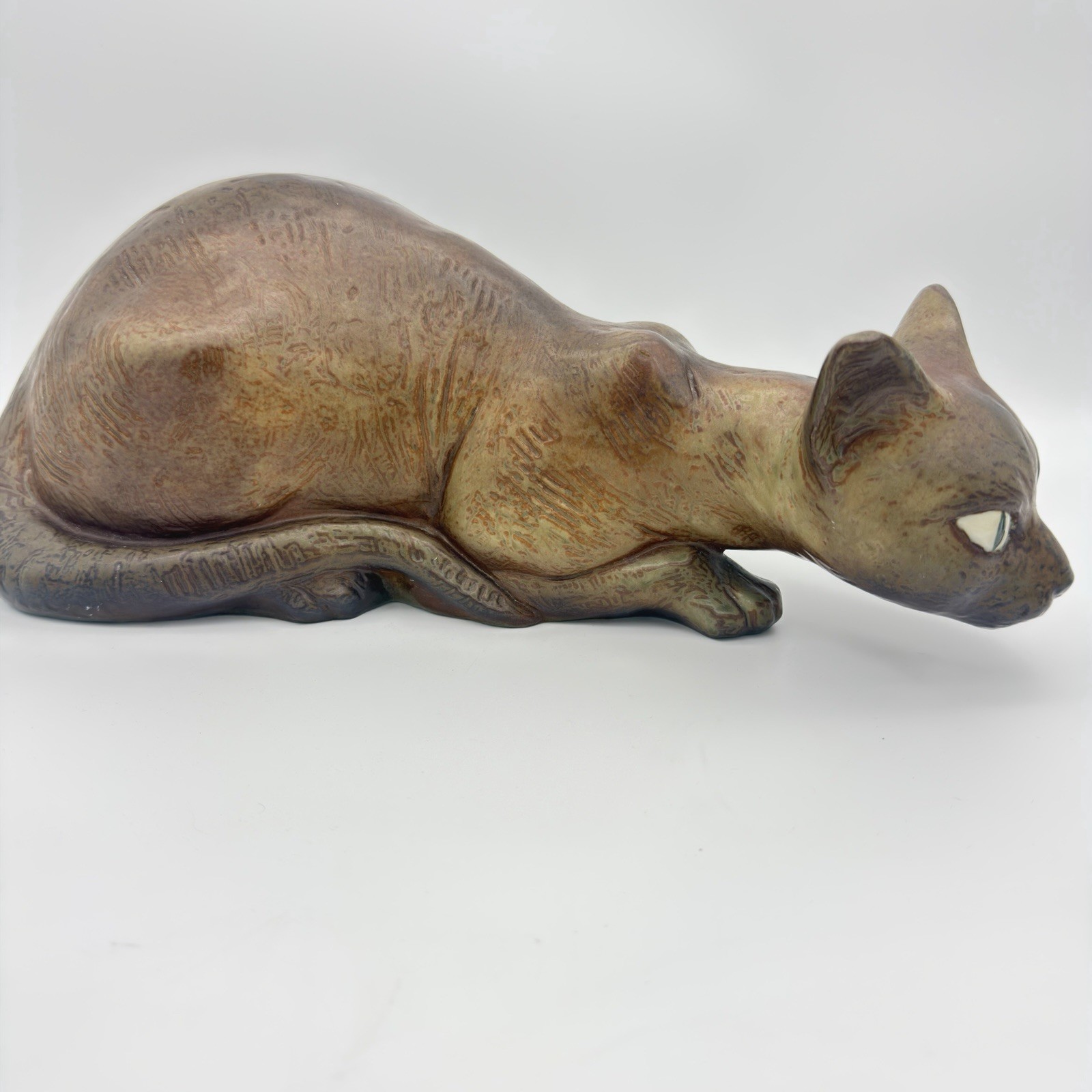 LLADRO #12001 Siamese Cat Gres Finish Retired 1975 Live Size Huge Excelent