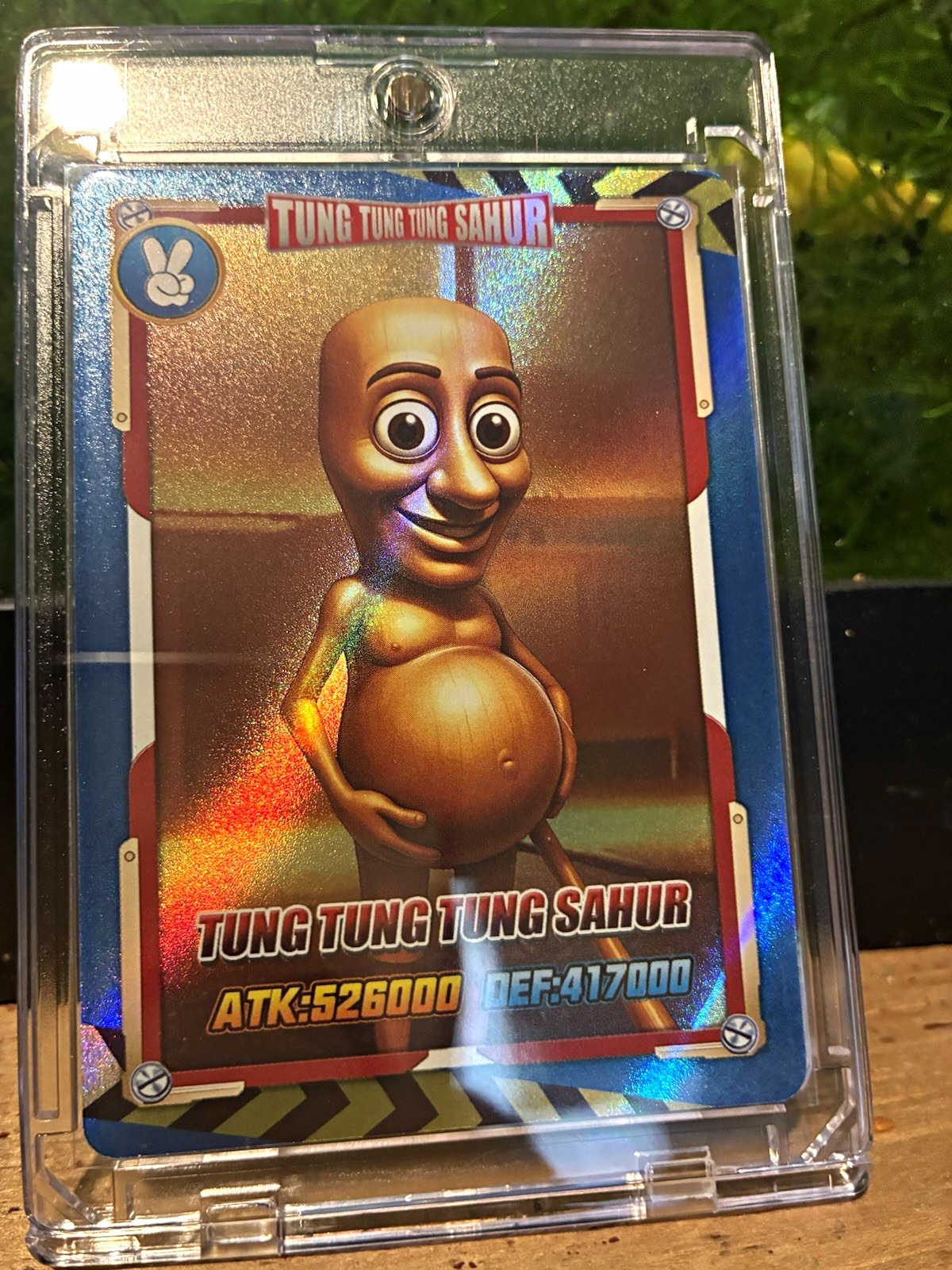 Pregnant Tung Tung Tung Sahur Holographic Trading Card Italian Brainrot
