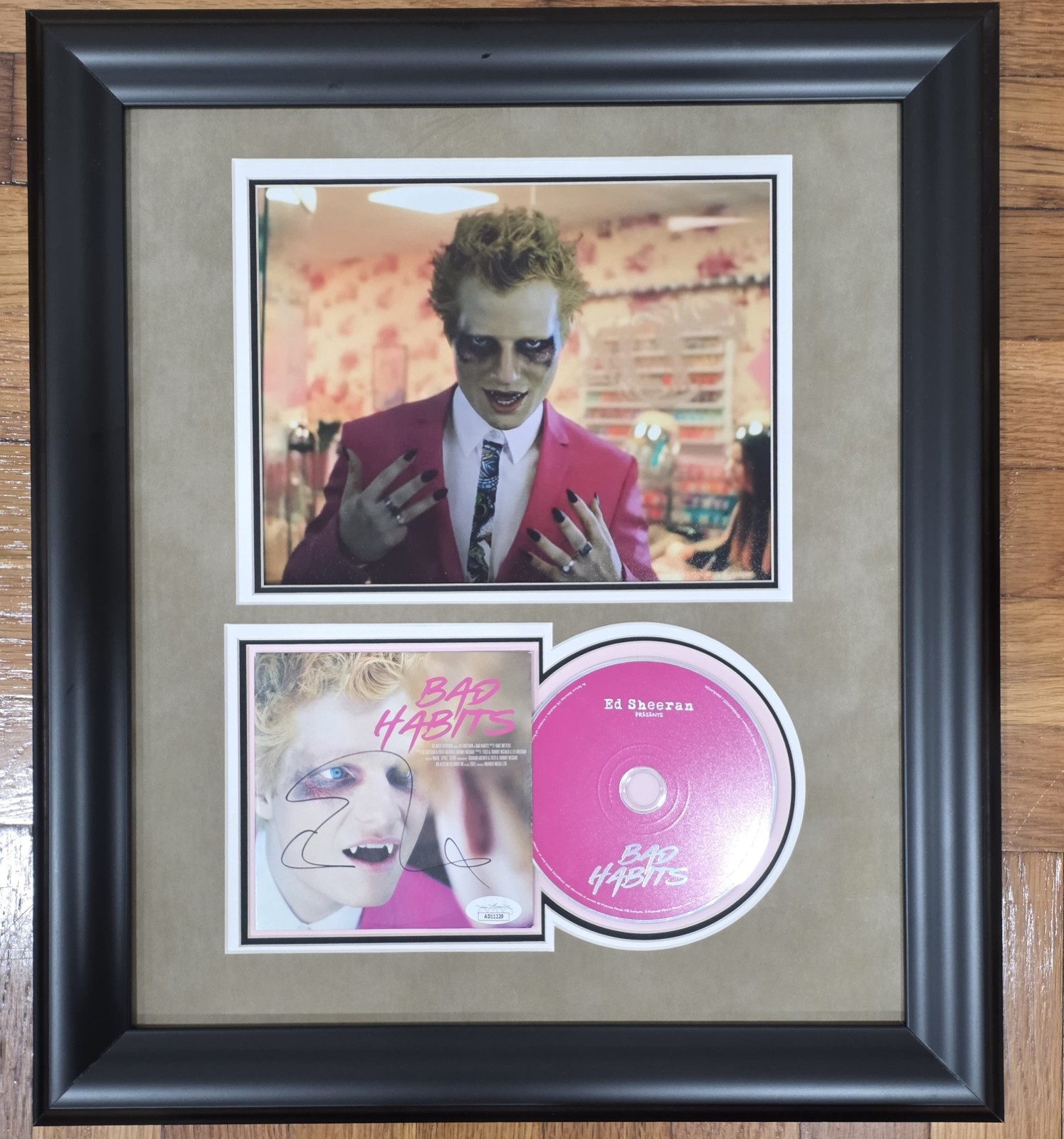 Ed Sheeran Autographed Bad Habits Deluxe Framed CD and Cover - JSA