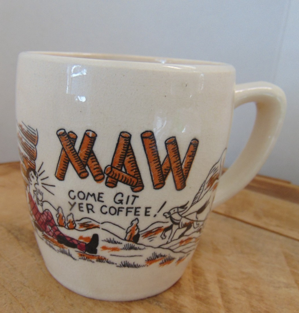 Vtg Maw Coffee Mug Cup Come Git Yer Coffee Hillbilly - Made in Japan