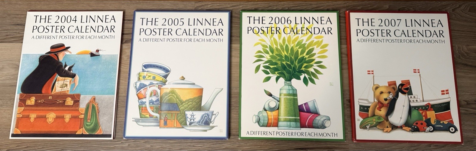 Vintage Linnea Poster Calendars Art Prints 2004, 2005, 2006, 2007 All Complete