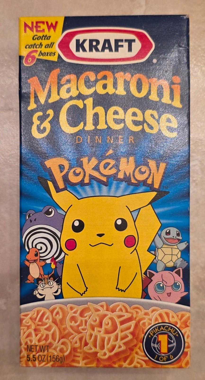 Vintage Y2K Pokémon Macaroni & Cheese Dinner 1999 Nintendo SEALED Pikachu