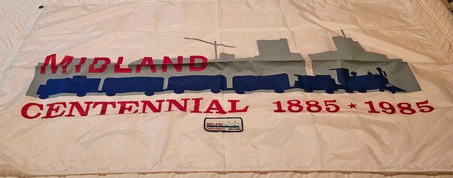 Rare Centennial Flag Midland Texas Home oilfield Permian Basin Crude Oil 