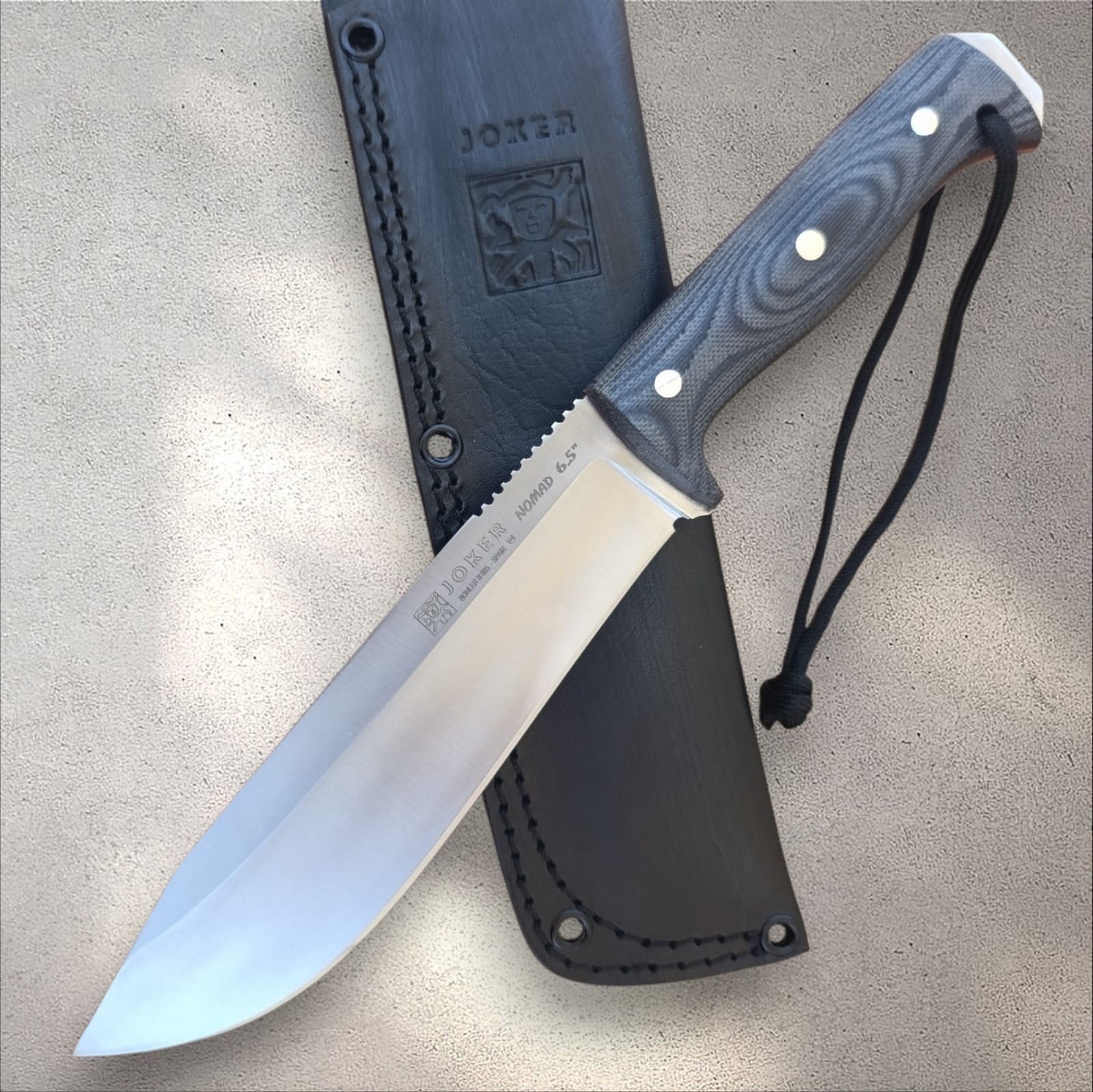 Joker Nomad 6.5 Fixed Knife 6¾″ Full Tang Bohler N695 Steel Blade Micarta Handle