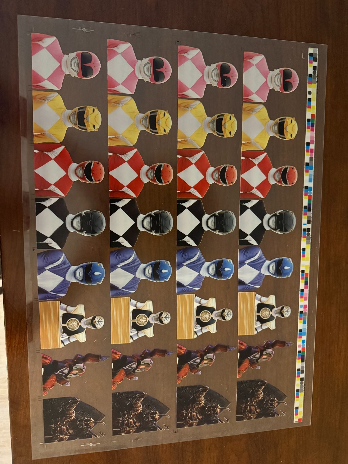 1994 Saban Mighty Morphin Power Rangers Acetate uncutsheet VERY RARE 4 full sets