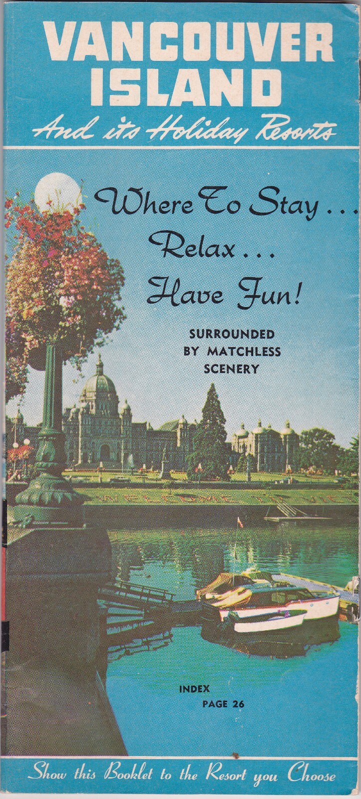 c1970 Vancouver Island Hotel Lodge & Resort Directory Brochure