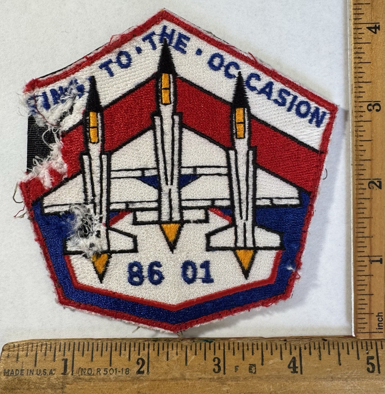 Vintage 1986 US Air Force 86-01 Pilot Training Squadron Class Patch USAF As Is