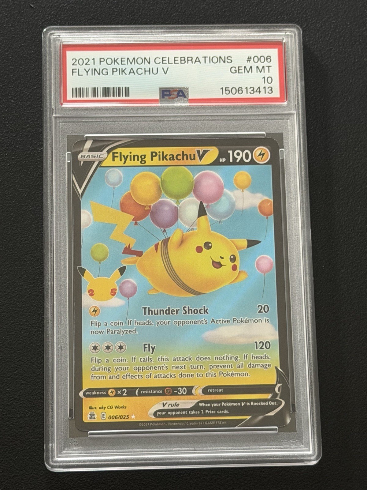 2021 Pokemon Celebrations Flying Pikachu V 006/025 PSA 10 GEM MT 150613413