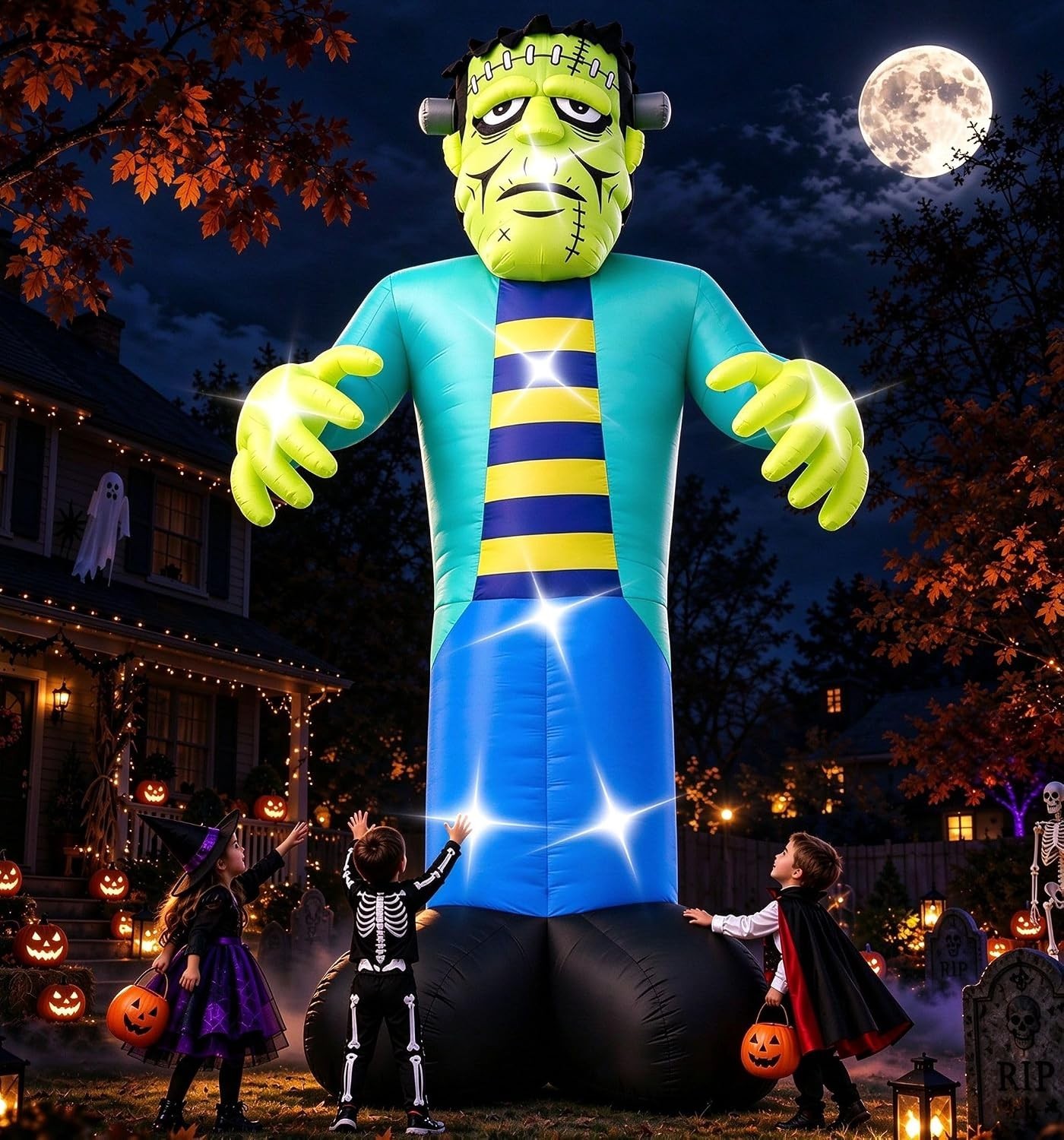 Halloween Inflatables Frankenstein Decorations Outdoor 20FT Large Halloween Inflatables Frankenstein Decorations Outdoor 20FT Large