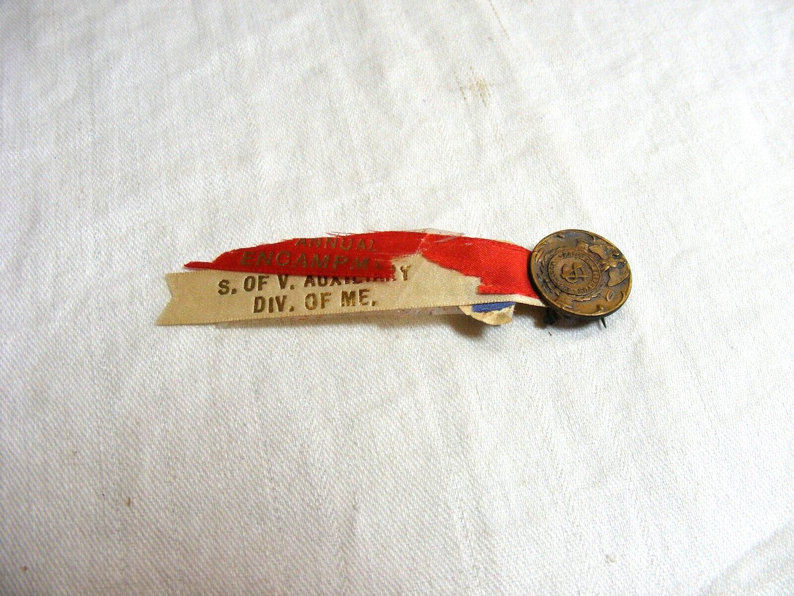 Vintage 1881 U.S. Sons of Veterans Annual Encampment Pin Ribbon 15-e