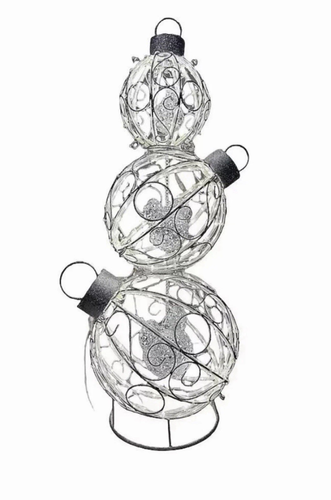 Disney 3FT. Stacked Ornament Mickey Decor Lights Up NEW IN BOX Christmas Decor
