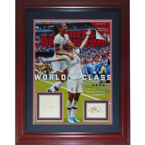 Alex Morgan And Megan Rapinoe Autographed US Womens Soccer World Cup Deluxe Fram