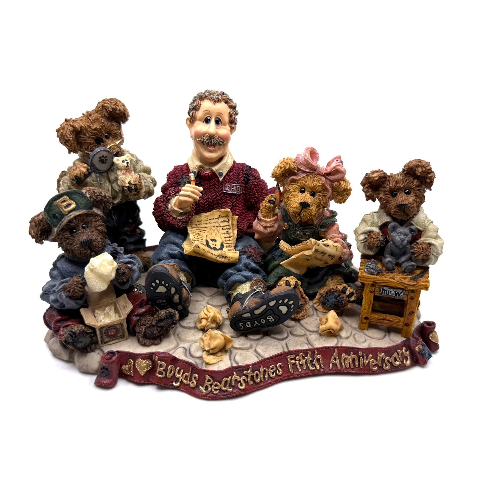 Boyds Bears - Boyds Bearstones Fifth Anniversary - 1998 Limited Edition