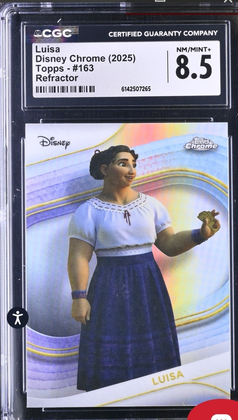 2024 Topps Chrome Disney Luisa Madrigal Refractor #183 CGC 9