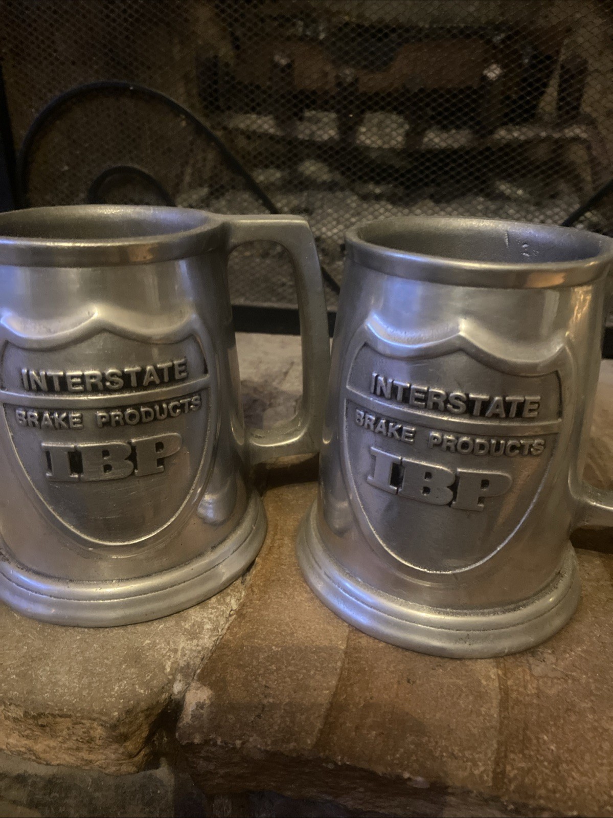 Two CARSON CASTING Co. Freeport PA statesmetal Mugs Steins ~ Vintage pair