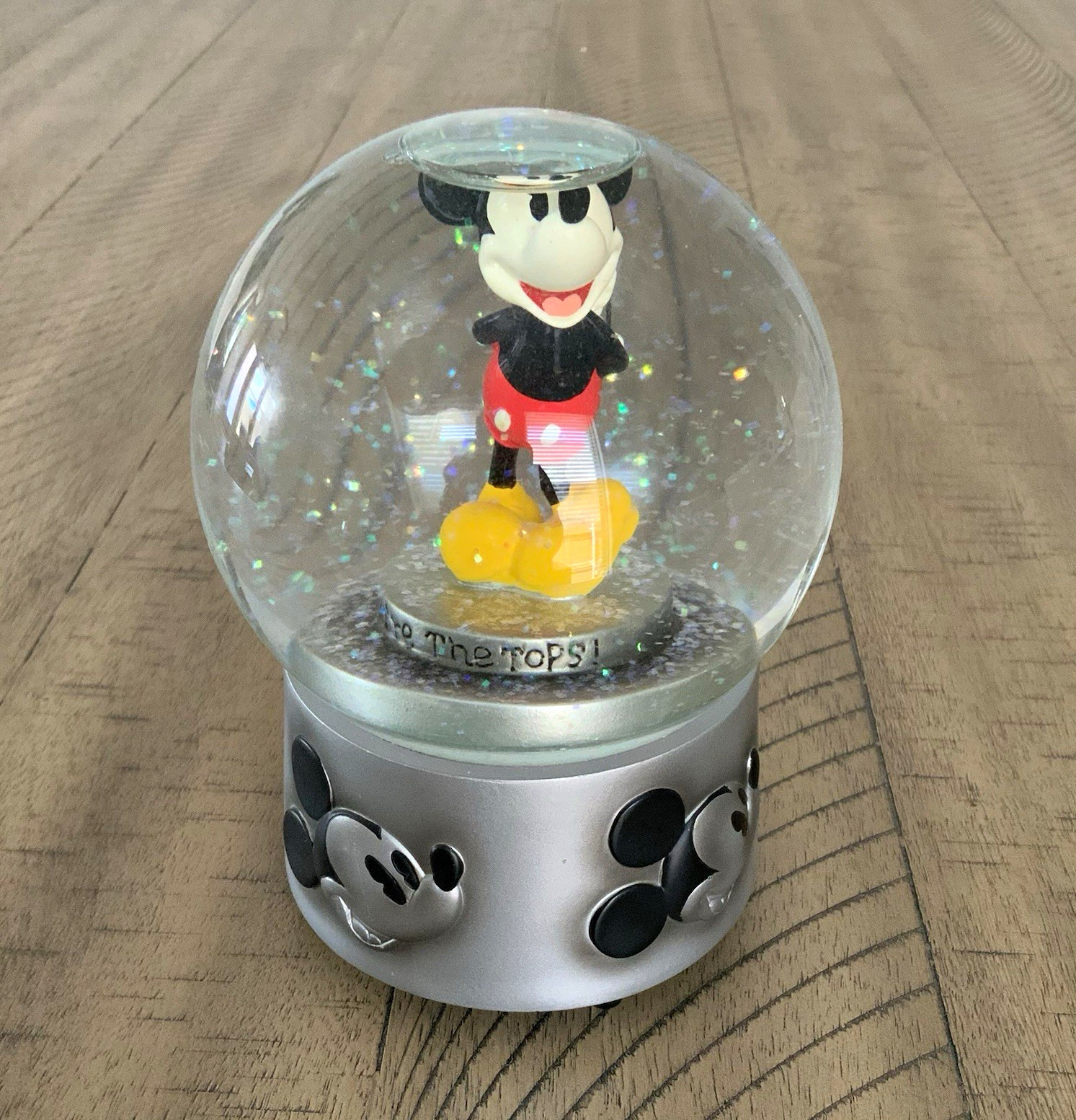 Vintage 1995 Disney Mickey Mouse Musical Snow Globe You’re The Tops Enesco