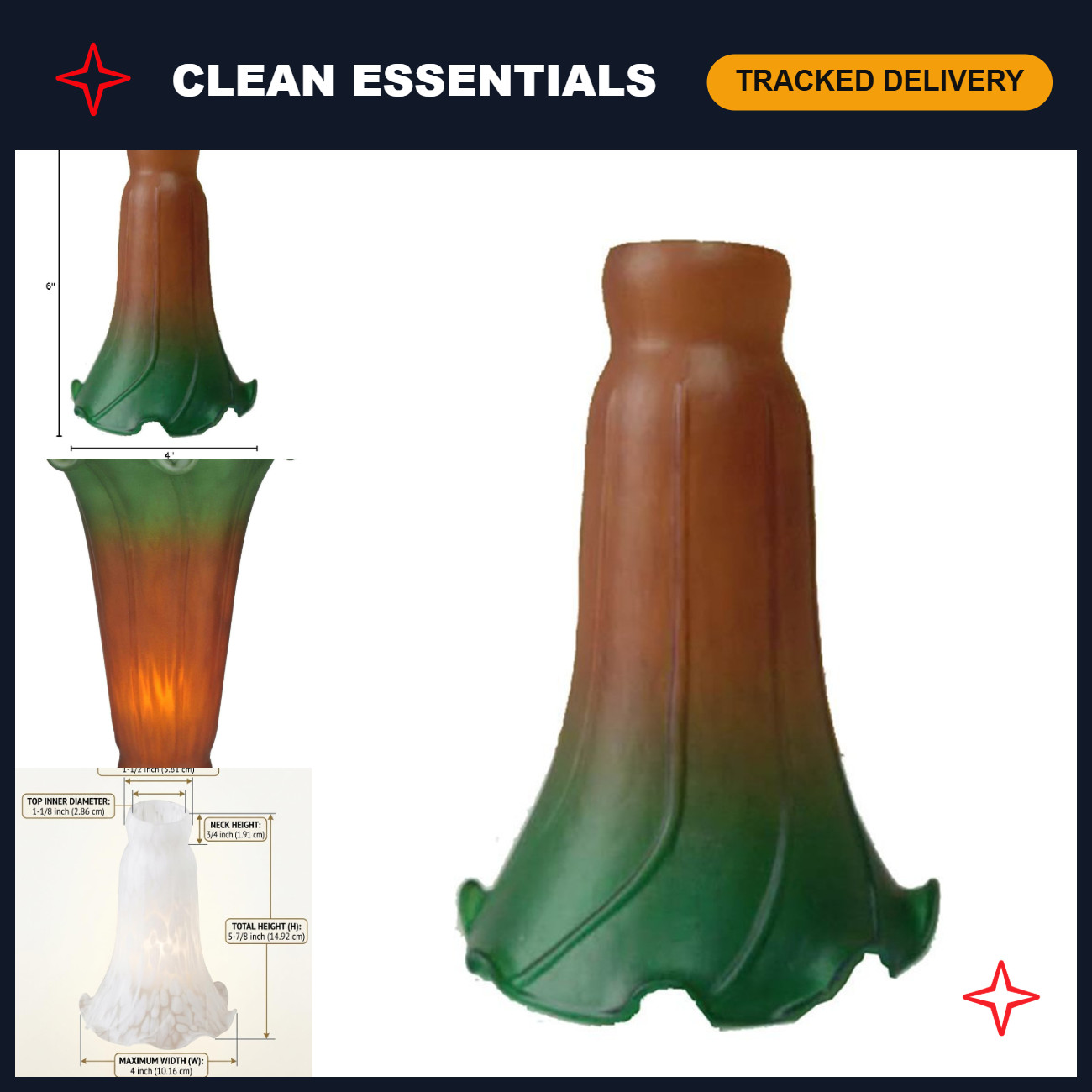 Lily Glass Lampshade, 6\ Lily Glass Lampshade, 6\