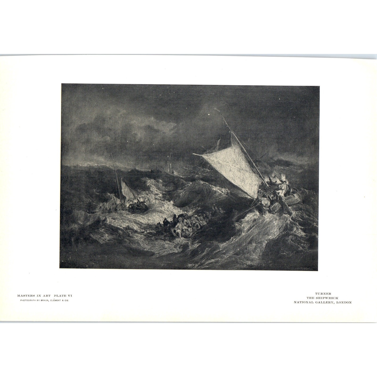 The Shipwreck - Turner c1905 Art Print D12