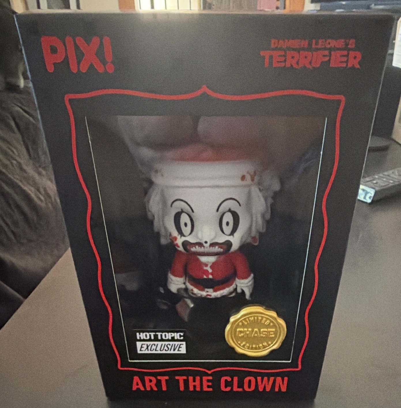 Thrilljoy Pix Terrifier  Art The Clown Chase Hot Topic Exclusive Christmas