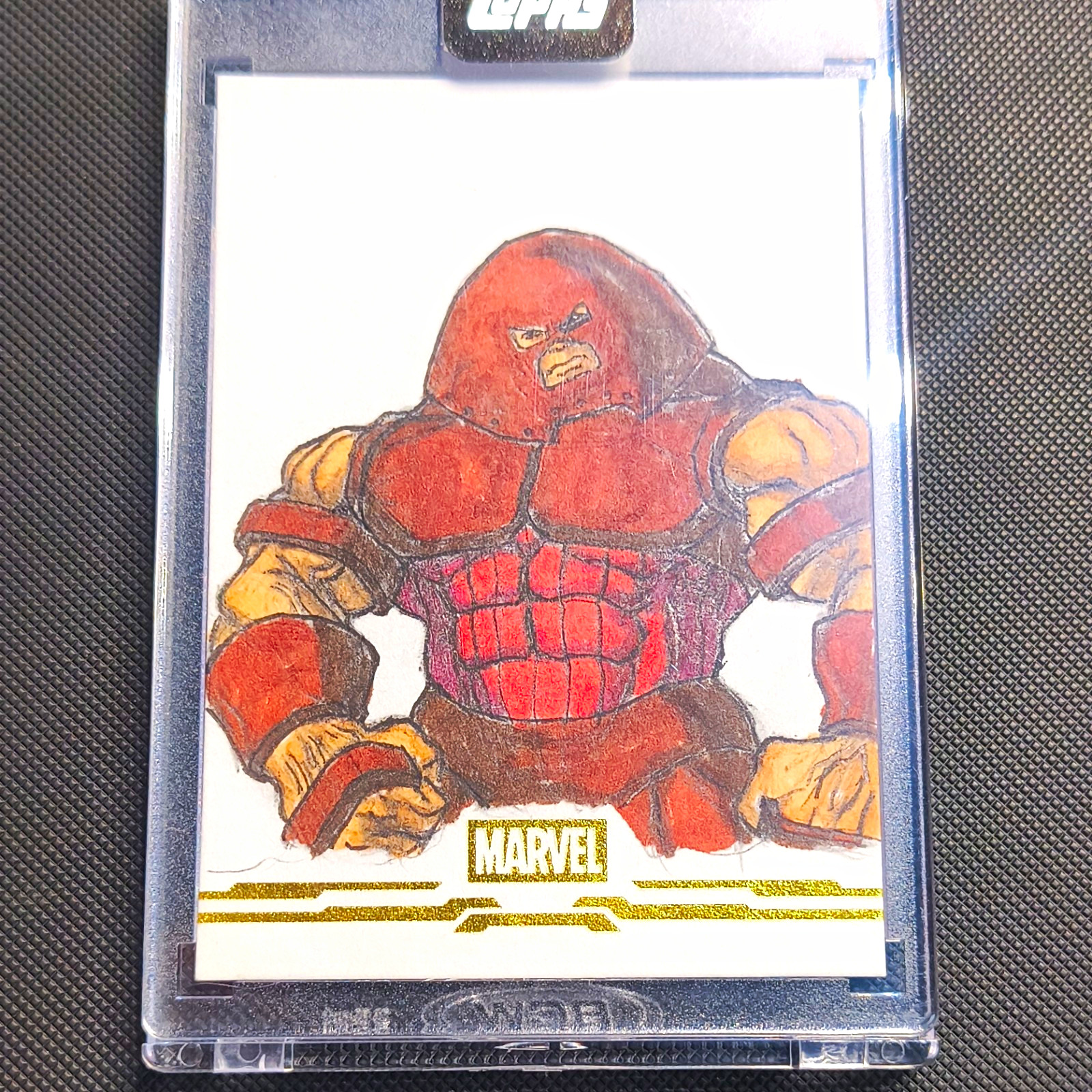 topps 2026 topps marvel mint juggernaut original sketch card auto de capua