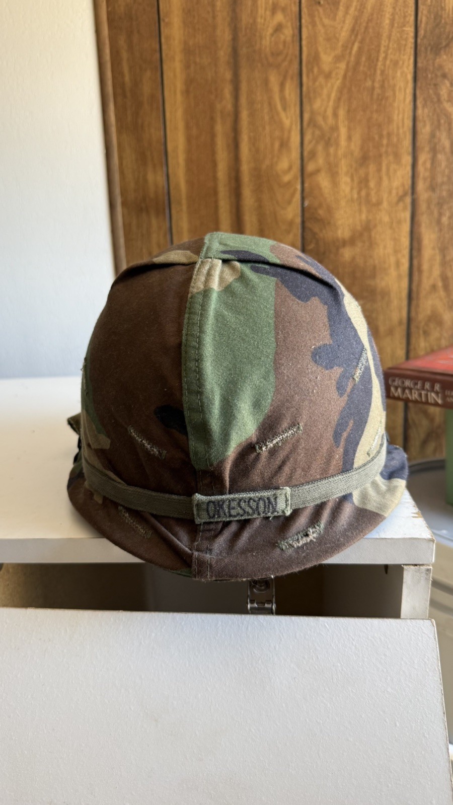 U.S. Army Vietnam M1 Helmet w/ Mitchell Reversible Camo Pattern Cover