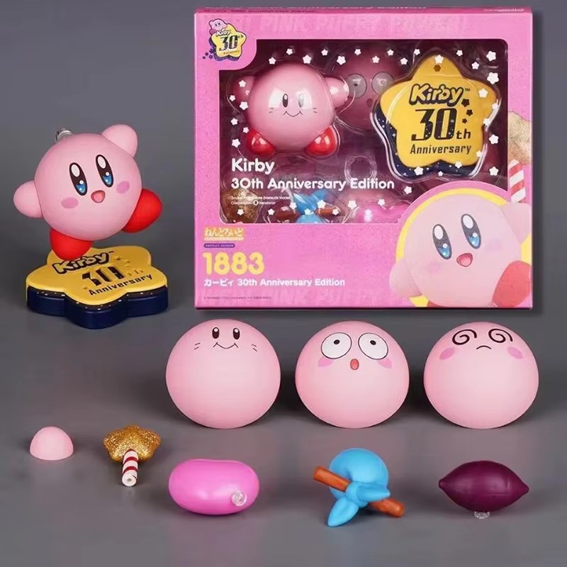 Nendoroid 1883 Kirby 30th Anniversary Ver Anime Figure Set Extra Face Parts