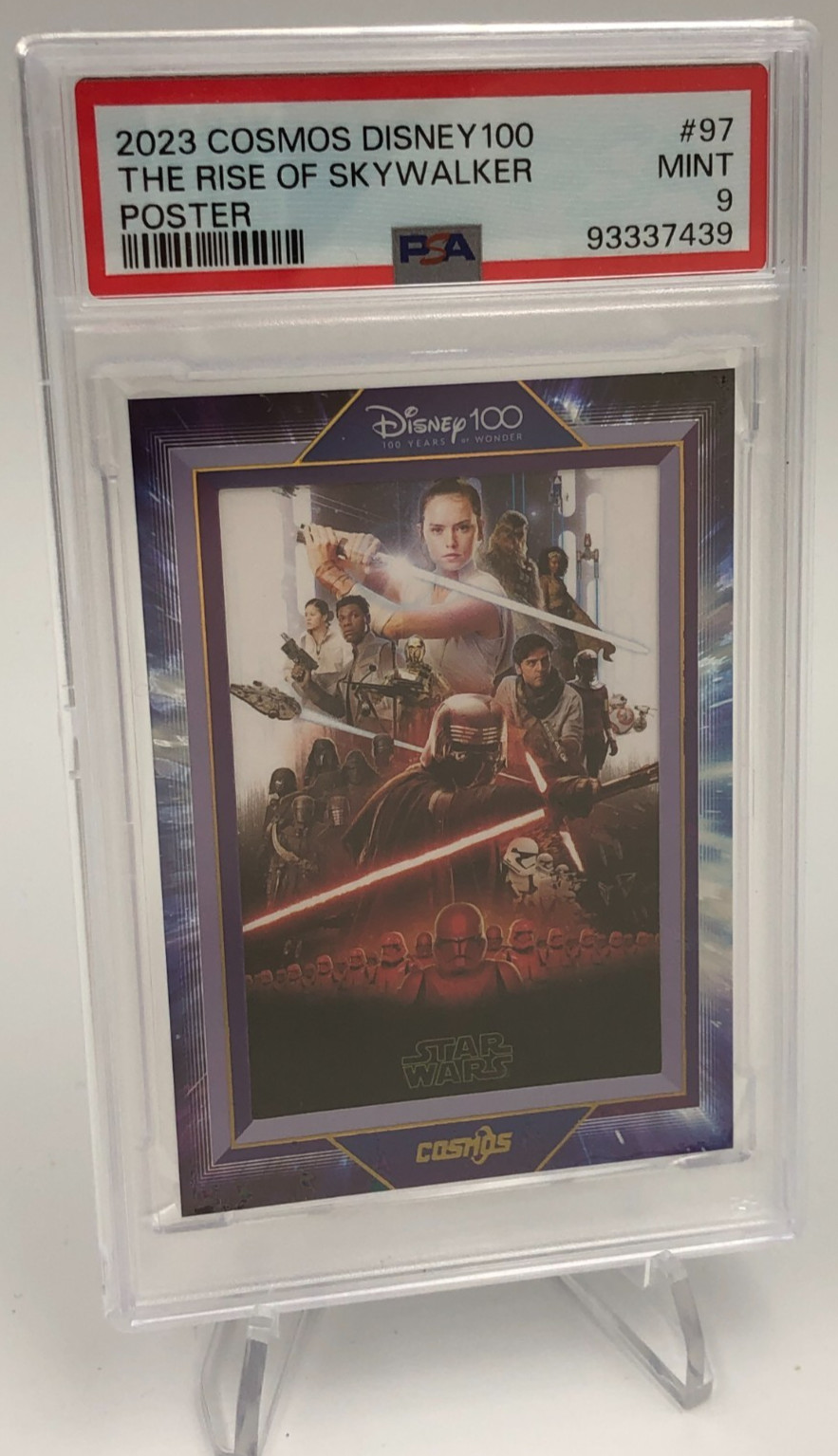 2023 Cosmos DISNEY 100 Card SP/288  STAR WARS: RISE OF SKYWALKER #97  PSA MINT 9
