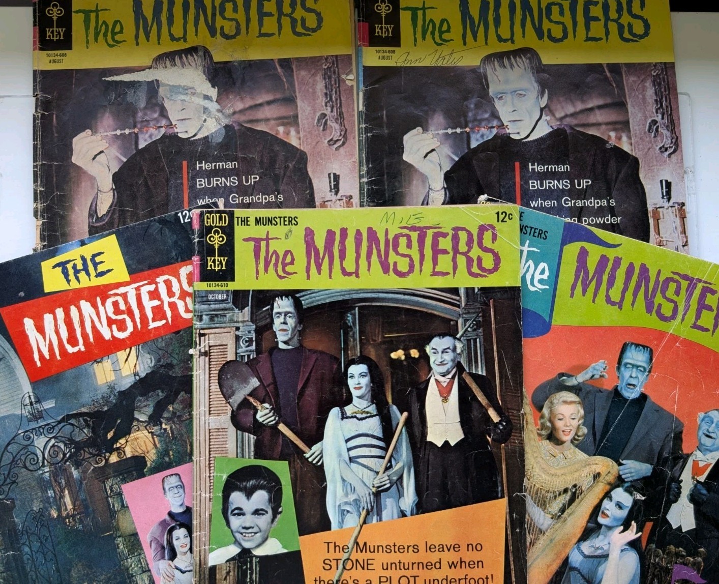 The Munsters 8 9 12 13 Lot 4 Issues Rare Gold Key Horror Comic + Duplicate 1966