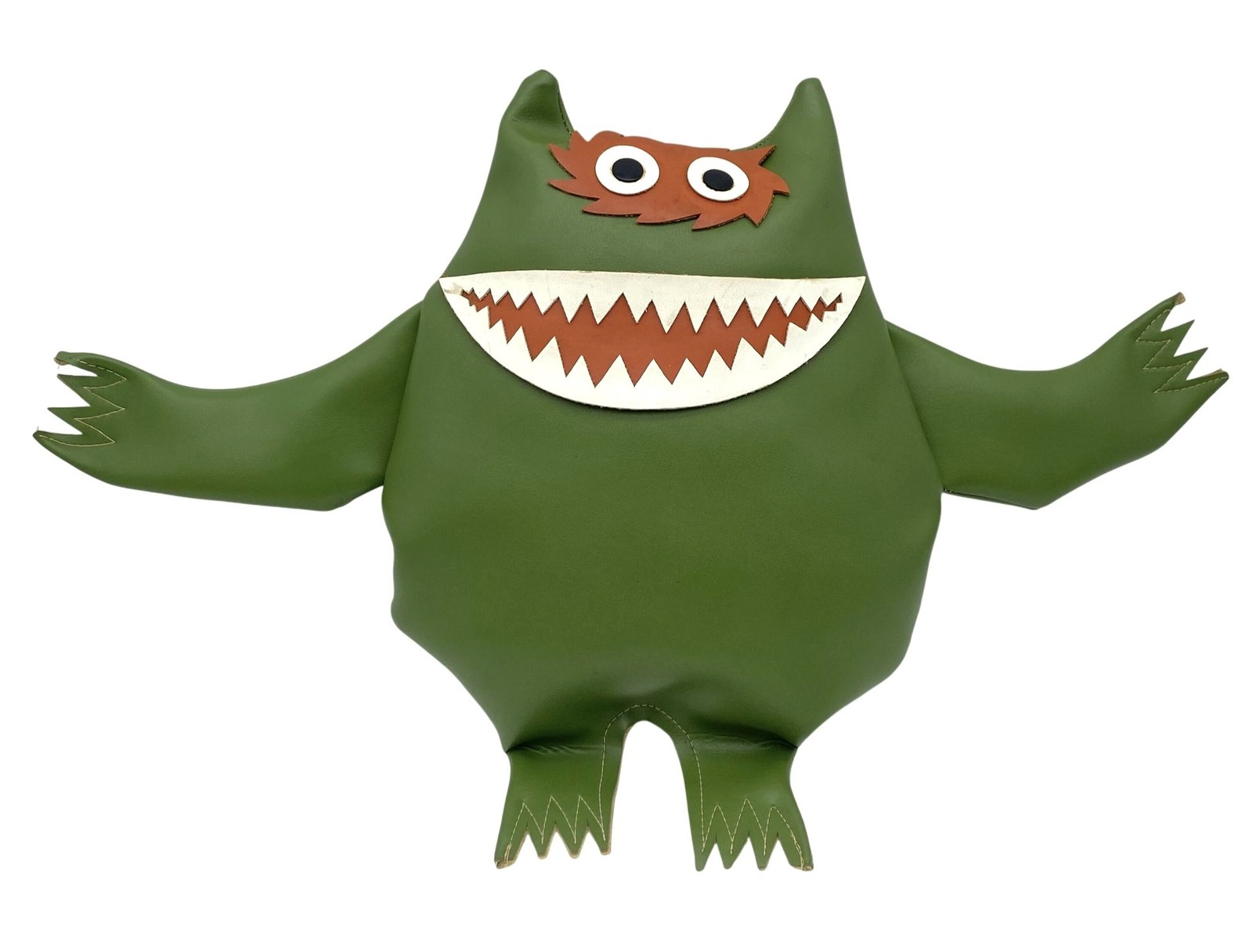 Vintage Nauga Monster Green Naugahyde Uniroyal Advertising Doll 15\