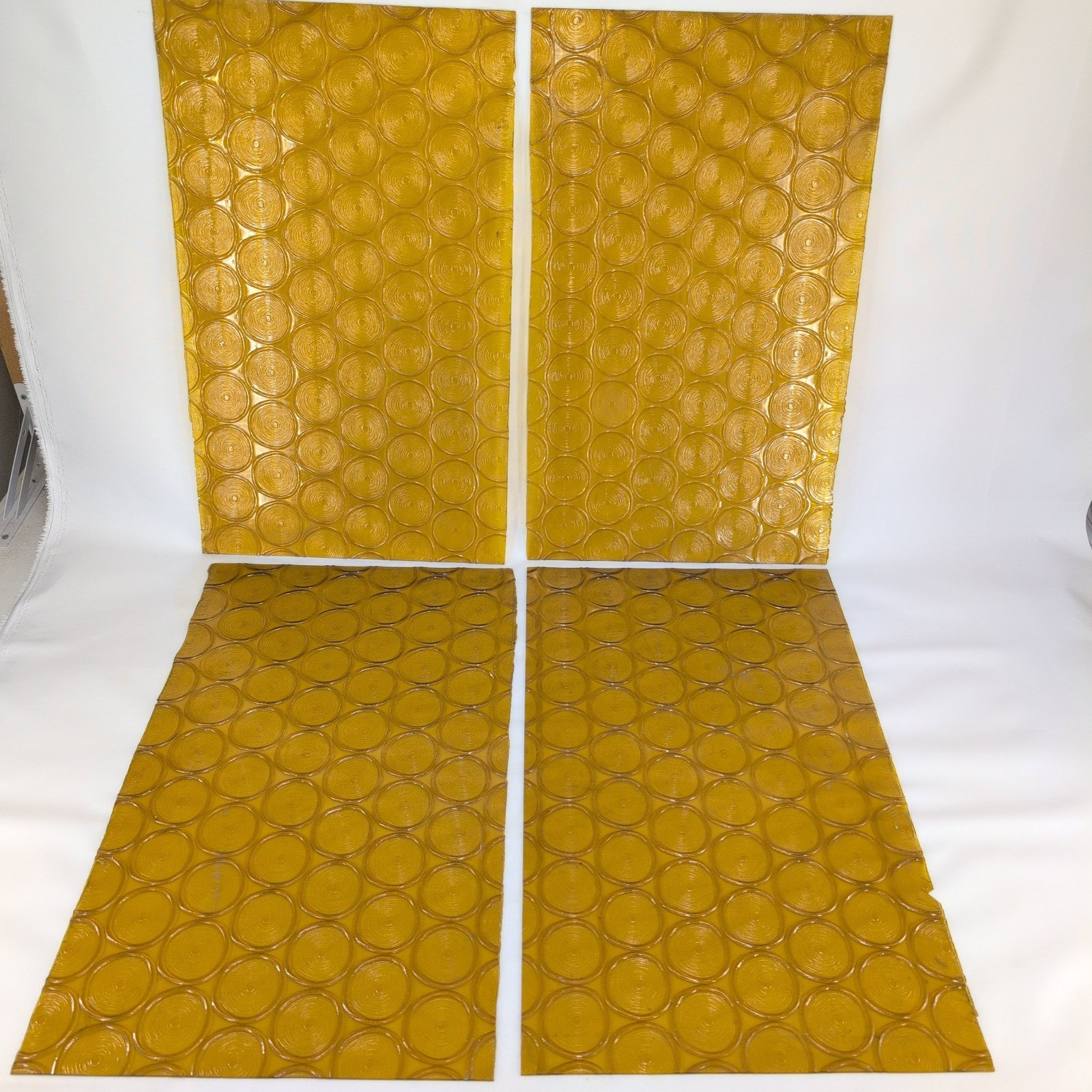 Vintage MCM Acrylic Panel Set of 4 24\