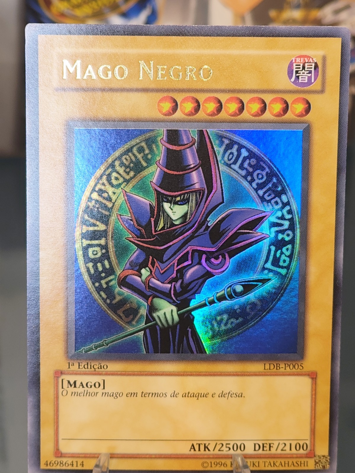 Yu-Gi-Oh LOB-005 1st Edition Dark Magician Portuguese Near Mint