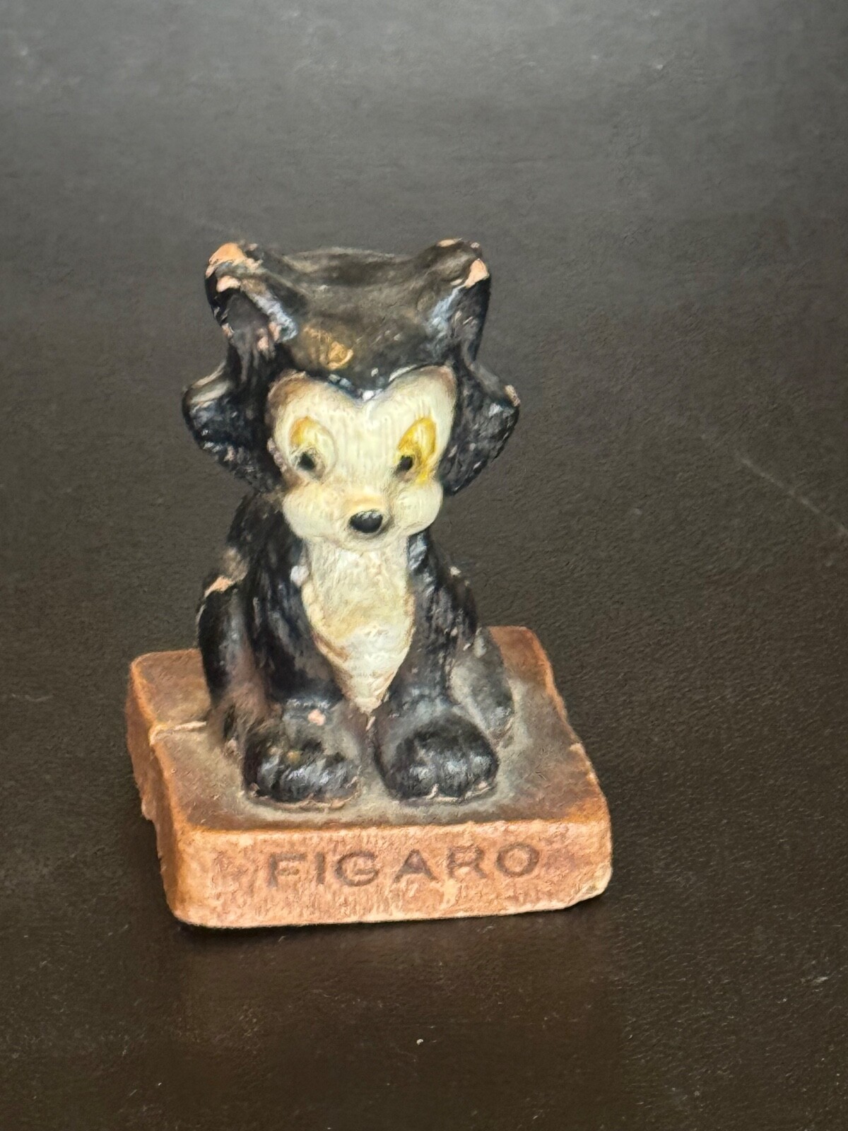 1940s Multi Products Chicago Syroco Wood Figaro Cat from Pinocchio Walt Disney