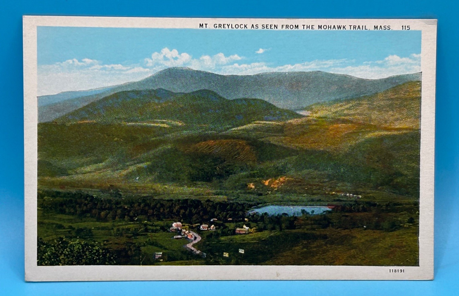 Vintage MT. Greylock Mohawk Trail, Mass. Scenic View Postcard C. T. American Art