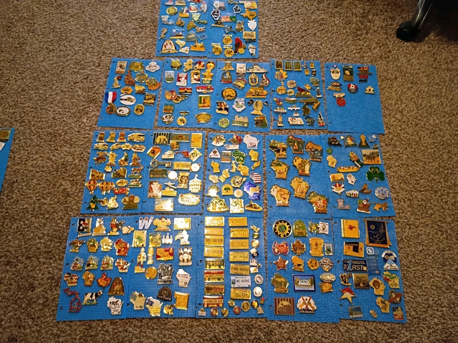 Lions Club Pins Huge Lot 300 + pins estate sale find amazing collection Most WI 
