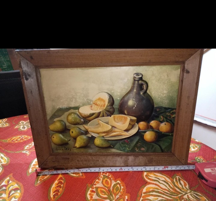 Rare Vintage 1962 Henk Bos 3D Metal Art Stamped Tin Still Life Metalcraft Corp